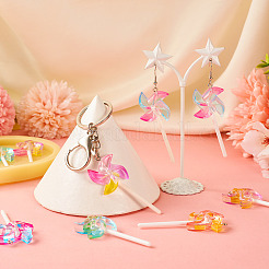 12 шт. двухцветные градиентные подвески из прозрачной смолы большого размера&nbsp;FIND-TA0004-66