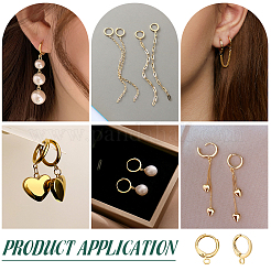 60 шт. латунные серьги с защелкой&nbsp;KK-PH0014-02