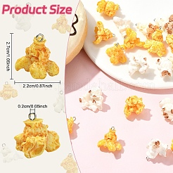 5 шт. подвески из непрозрачной смолы в виде попкорна&nbsp;RESI-YW0004-91A