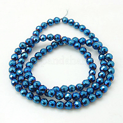 Немагнитные синтетический гематит бисер пряди&nbsp;G-C018-4mm