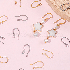 100 шт. 2-х цветные крючки для сережек из нержавеющей стали 304&nbsp;STAS-SC0010-48