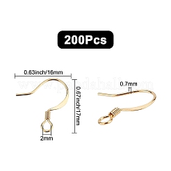 200 шт латунные серьги крючки&nbsp;KK-CN0001-35