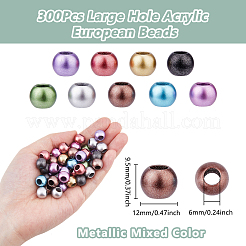 300 шт. Непрозрачные акриловые бусины&nbsp;FIND-DC0005-87