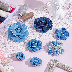 14 шт. 7 стиля джинсовой ткани украшения аксессуары&nbsp;DIY-HY0002-60A