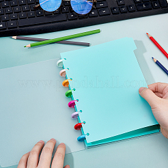 Пластиковые индексные листы-разделители для блокнотов с дисками&nbsp;AJEW-WH0270-719B-01