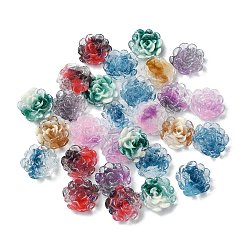 Цветочные кабошоны из смолы с блестками&nbsp;CRES-Q006-05A