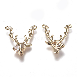 Латунные микропаве прозрачные подвески с фианитом&nbsp;LS-ZIRC-I030-13G