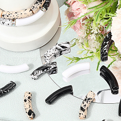 100шт 5 стиля непрозрачные акриловые бусины&nbsp;MACR-SP0001-83B