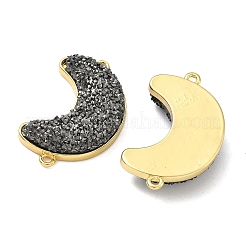 Подвески-соединители из латуни с друзовой смолой&nbsp;KK-C158-05C-G