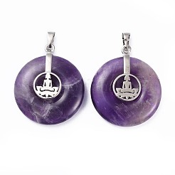 Подвески из натурального аметиста &nbsp;G-F640-D03