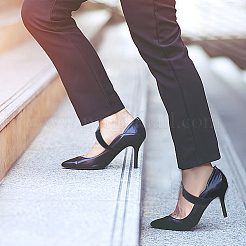 5 пара двухцветных эластичных полиэстеровых шнурков с искусственными кожаными резинками&nbsp;FIND-DR0001-16