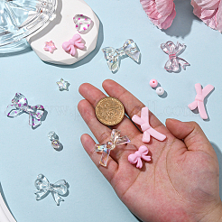 430шт 15 стиля непрозрачные и прозрачные акриловые бусины&nbsp;MACR-SC0002-29