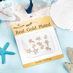 12 шт. 4 стиля латунных подвесок с микропаве из кубического циркония класса ААА&nbsp;ZIRC-BBC0002-71