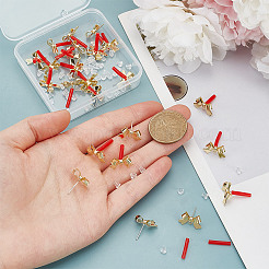 24 шт. Сплав серьги-гвоздики&nbsp;EJEW-HY0001-06