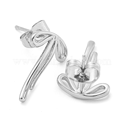 Латунные серьги-гвоздики для женщин&nbsp;EJEW-P275-02P