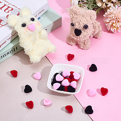 36 шт. 3-х цветные пуговицы с тремя отверстиями из смоляного флока&nbsp;BUTT-PH0001-63