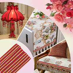 Плетеная кружевная отделка из полиэстера с многоножкой&nbsp;OCOR-WH0079-22