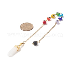 Круглый лэмпворк от сглаза и биолокационные маятники из натуральной лавы&nbsp;PALLOY-JF02035-01