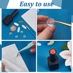 200 шт. прозрачная стеклянная карта цветов лака для ногтей&nbsp;AJEW-FG0007-95