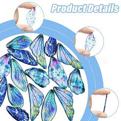 16шт 7 стиля прозрачные подвески из эпоксидной смолы&nbsp;RESI-FS0002-33A