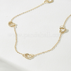 Длинное ожерелье для женщин с микропаве из железа и прозрачными кубическими циркониями в форме сердца.&nbsp;CK7864