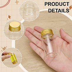 20 шт. прозрачные стеклянные бутылки-контейнеры для бусин&nbsp;CON-AR0001-16B