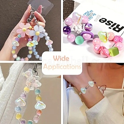 42шт 7 цвета прозрачные акриловые бусины&nbsp;MACR-YW0004-68