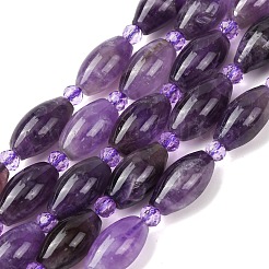 Природный аметист нитей бисера&nbsp;G-G453-C02-8x13mm