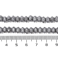 Гальванические бусины из натуральной лавы G-A234-F02-01G