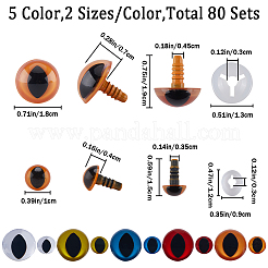 80 набор из 10 пластиковых кукольных глаз&nbsp;DIY-GF0008-63