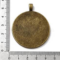 Винтажный тибетский стиль сплава большой подвесной кабошон настройки&nbsp;X-TIBEP-M018-117AB-NF