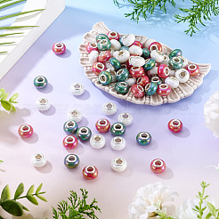 150шт европейские бусины из непрозрачной смолы&nbsp;RESI-TA0004-61D