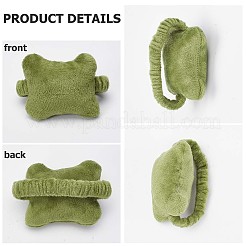 5 шт. 5-цветная мягкая бархатная подставка для запястья мыши в форме косточки&nbsp;AJEW-GF0007-06