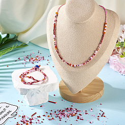 100 г 2-х цветных стеклянных бусин&nbsp;SEED-TA0001-17B