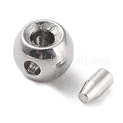 Наконечники бусин из нержавеющей стали марки 304&nbsp;STAS-K268-01B-P