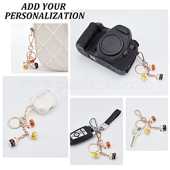 2шт 2 цвета maneki neko счастливый кот фарфоровый кулон брелок&nbsp;KEYC-OC0001-42B