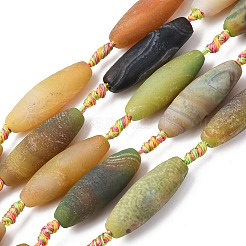 Матовое природные агат бисер пряди&nbsp;G-P605-M01-01