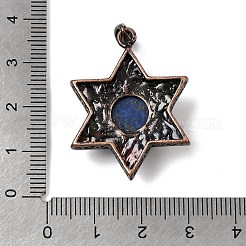 Подвески из окрашенного натурального лазурита в виде звезды Давида&nbsp;G-A297-06R-20
