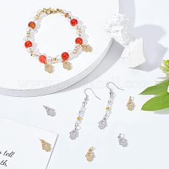 12 шт. 2 цвета латунные микро проложить прозрачные кубические циркониевые подвески&nbsp;ZIRC-NB0001-77