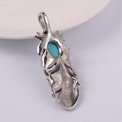 Большие подвески из нержавеющей стали 304 в форме листа&nbsp;STAS-F103-03A