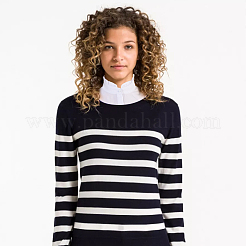 Съемная рубашка из полиэстера женская с накладным воротником&nbsp;DIY-WH20048-037A