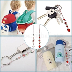 2 шт. акриловые и стеклянные ремешки для мобильных телефонов&nbsp;HJEW-YW00191