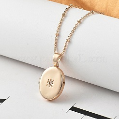 Ожерелья-медальоны из прозрачного кубического циркония&nbsp;LS-NJEW-A036-01C