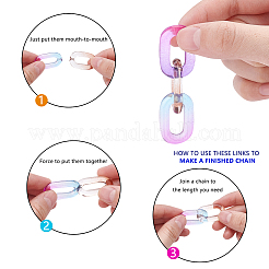 Двухцветные прозрачные акриловые кольца&nbsp;OACR-PH0001-41