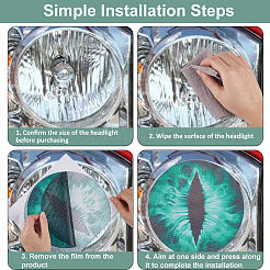 Наклейка на фару автомобиля из ПВХ&nbsp;AJEW-WH20011-48B