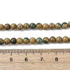 Натуральные зеленые бусины с прожилками дракона&nbsp;G-D098-A01-4mm