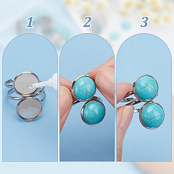 Набор для самостоятельного изготовления полукруглого манжетного кольца&nbsp;DIY-AR0003-35