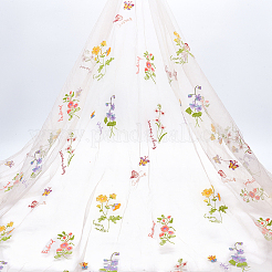 2 ярд полиэстеровой вышивки 3D цветочная сетчатая ткань&nbsp;DIY-WH0622-383B