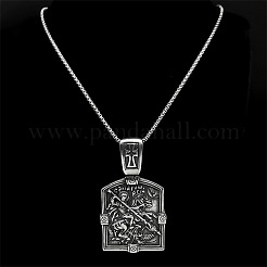 Мужские ожерелья с подвеской в виде рыцарского креста из нержавеющей стали 304&nbsp;FS-WG71F72-01