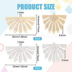 16 шт. 2 стиля латунных компонентов люстры соединения&nbsp;KK-BC0012-10
